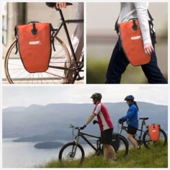 ACROPAQ Fietstas - Enkele, 25L, Waterdicht, Dragen Als Handtas En Schoudertas, Met Reflectoren - Ook Voor Elektrische Fietsen - Oranje -BASIL Verkoop 1200x1200 33