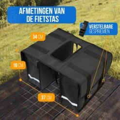 L-BRNO - FIETSTAS - DUBBELE FIETSTAS - WATERAFSTOTEND - MET GRATIS FIETSHOES- REFLECTOREN - OOK VOOR ELECTRISCHE FIETSEN -BASIL Verkoop 1200x1200 454