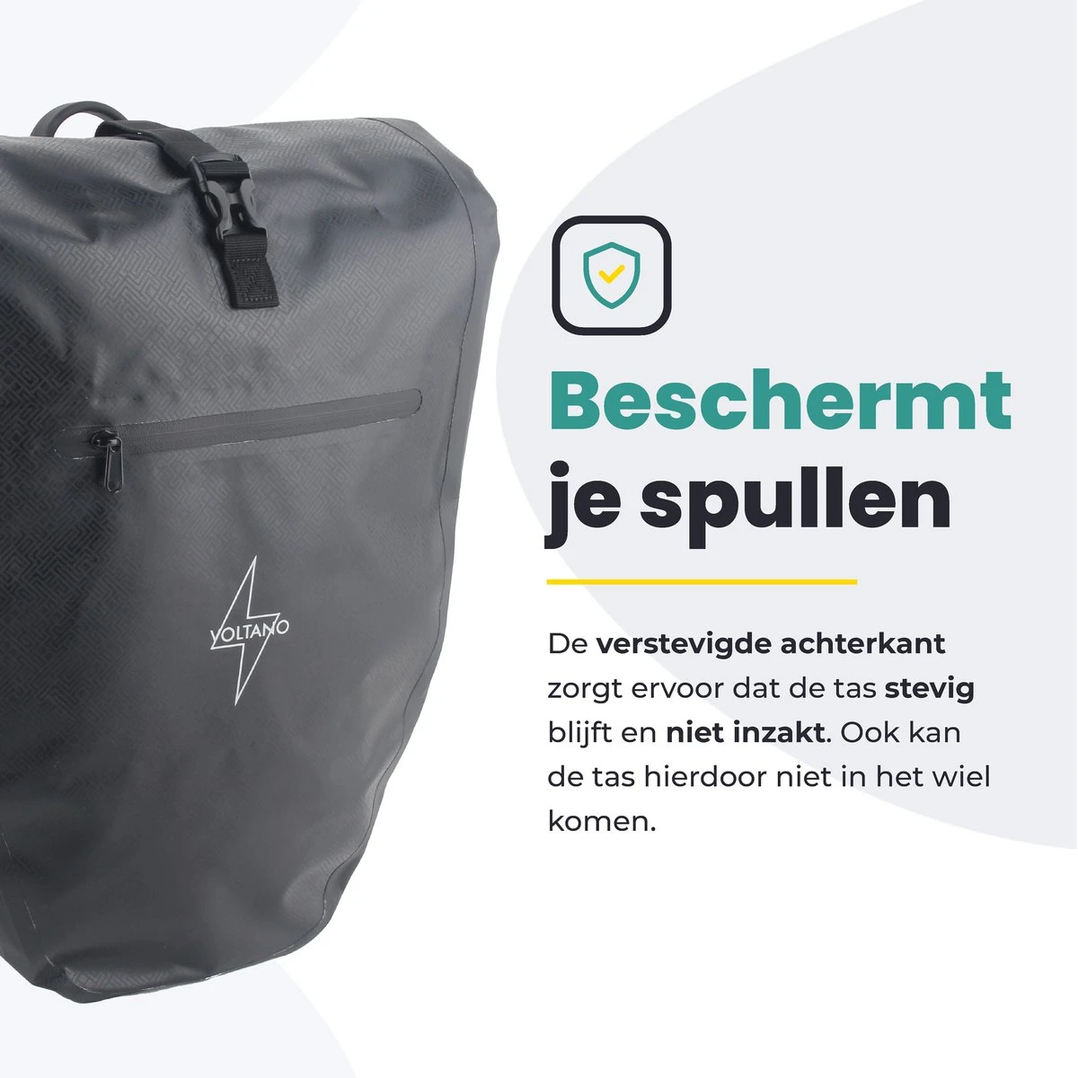 Voltano Luxe Fietstas Greek 28L - Enkele Pakaftas - Zwart Met Motief - 100% Waterdicht - Gratis Schouderband 6 Voltano Luxe Fietstas Greek 28L - Enkele Pakaftas - Zwart Met Motief - 100% Waterdicht - Gratis Schouderband - Afbeelding 6