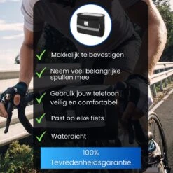 Fietstas Stuur Met Mobiele Smartphone / Telefoonhouder - Stuurtas Fiets Voor Normale, Racefietsen, Electrische Fietsen - Waterdicht - Afneembaar -BASIL Verkoop 1200x1200 490