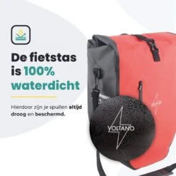 Voltano Luxe Fietstas 28L - Enkele Pakaftas - Zwart / Rood - 100% Waterdicht - Gratis Schouderband 17 Voltano Luxe Fietstas 28L - Enkele Pakaftas - Zwart / Rood - 100% Waterdicht - Gratis Schouderband -BASIL Verkoop 1200x1200 504