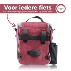 Bablue Stuurtas Fiets - Roze Fietstas - Met Regenhoes - Handig Te Bevestigen - Fietstas Enkel - Fietstas Stuur - Afneembaar - Stuurtas Fiets Waterproof - Schoudertas - Elektrische Fietsen - Stuurtas Met Smartphone Houder -BASIL Verkoop 1200x1200 512