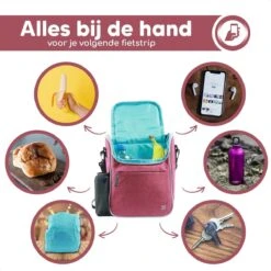 Bablue Stuurtas Fiets - Roze Fietstas - Met Regenhoes - Handig Te Bevestigen - Fietstas Enkel - Fietstas Stuur - Afneembaar - Stuurtas Fiets Waterproof - Schoudertas - Elektrische Fietsen - Stuurtas Met Smartphone Houder -BASIL Verkoop 1200x1200 517