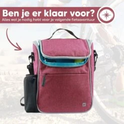 Bablue Stuurtas Fiets - Roze Fietstas - Met Regenhoes - Handig Te Bevestigen - Fietstas Enkel - Fietstas Stuur - Afneembaar - Stuurtas Fiets Waterproof - Schoudertas - Elektrische Fietsen - Stuurtas Met Smartphone Houder -BASIL Verkoop 1200x1200 519