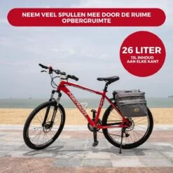 Dubbele Fietstas - Compact 26L Draagbaar- Waterafstotend - Ritssluiting -BASIL Verkoop 1200x1200 60