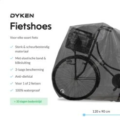 Dyken Fietshoes - Universele Fietsbeschermhoes - Waterdicht - Voor Fietsen En (kleine) Scooters - 300D Oxford - 1-2 Fietsen -BASIL Verkoop 1200x1200 625