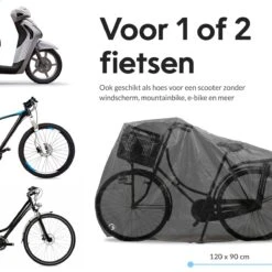 Dyken Fietshoes - Universele Fietsbeschermhoes - Waterdicht - Voor Fietsen En (kleine) Scooters - 300D Oxford - 1-2 Fietsen -BASIL Verkoop 1200x1200 626