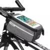 Pazzo Goods - Frame Fietstas - Stuurtas - Grijs - Telefoonhouder - Waterdicht - Fietstassen - Fiets Stuurtassen -