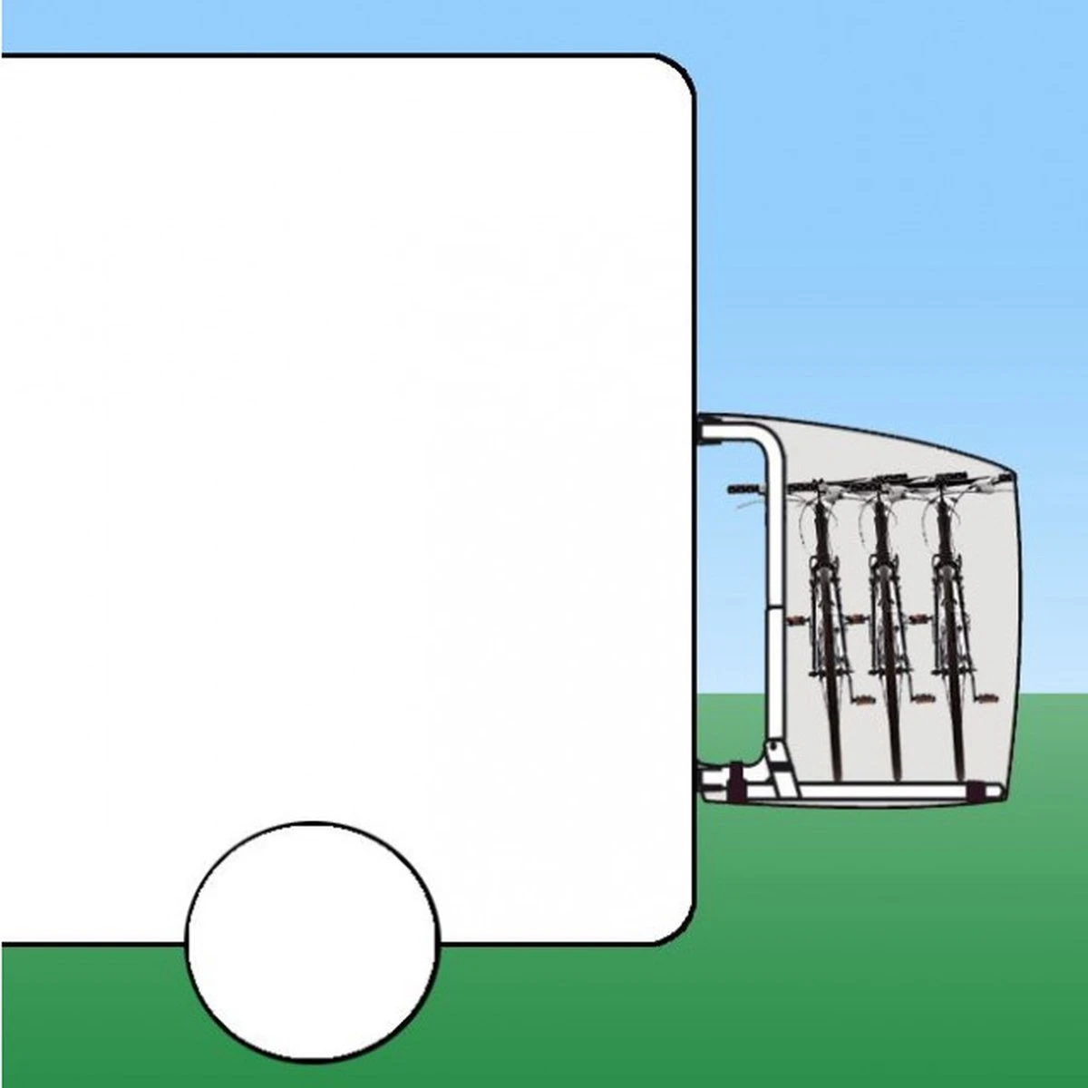 STAR Fietsdragerhoes Van DS COVERS – Outdoor – Waterdicht – Met Gevarenbordhouder – 300D Oxford – Incl. Opbergzak – Geschikt Voor 2/3 Fietsen – Beschermt De Fiets(en) Achterop De Caravan En Camper 4 STAR Fietsdragerhoes Van DS COVERS – Outdoor – Waterdicht – Met Gevarenbordhouder – 300D Oxford – Incl. Opbergzak – Geschikt Voor 2/3 Fietsen – Beschermt De Fiets(en) Achterop De Caravan En Camper - Afbeelding 4