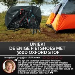 Merkloos Fietshoes - Voor 1 Fiets Of 2 Fietsen - Waterdicht - XXL - Ultra Sterk & Dik - Premium PU Coating - Met Opberghoes -BASIL Verkoop 1200x1200 691