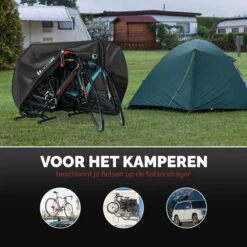 Merkloos Fietshoes - Voor 1 Fiets Of 2 Fietsen - Waterdicht - XXL - Ultra Sterk & Dik - Premium PU Coating - Met Opberghoes -BASIL Verkoop 1200x1200 692
