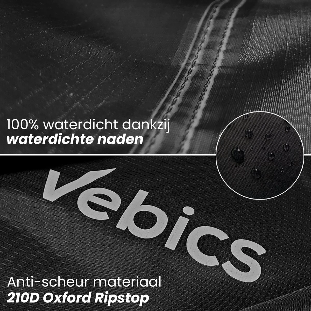 Vebics® Fietshoes Voor 1 Fiets Waterdicht - Elektrische Fiets - Fietsbeschermhoes - Stalling - Zwart 9 Vebics® Fietshoes Voor 1 Fiets Waterdicht - Elektrische Fiets - Fietsbeschermhoes - Stalling - Zwart - Afbeelding 9