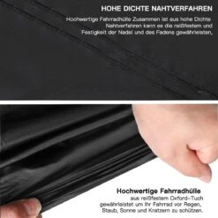 Fiets Beschermhoes - 210D + Zadelhoes + Opbergtas - Voor 2 - 3 Fietsen - Alle Weersinvloeden - 110 X 80 X 200 Cm (B*H*L) -BASIL Verkoop 1200x1200 702
