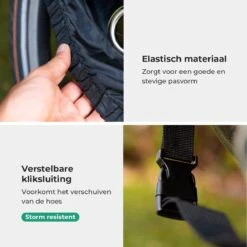 Merkloos Fietshoes Voor 2 Fietsen - Fietshoes Waterdicht - XL - Incl. Gratis Zakje & Zadelhoes -BASIL Verkoop 1200x1200 718