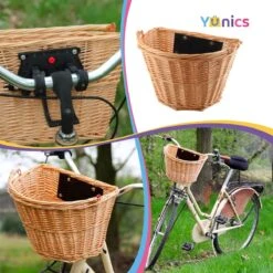 YUNICS Fietsmand - Rieten Fietsmand - Makkelijk Klik Systeem - 20 Liter - Beige -BASIL Verkoop 1200x1200 787