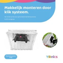 YUNICS Fietsmand - Rieten Fietsmand - Makkelijk Klik Systeem - 20 Liter - Wit -BASIL Verkoop 1200x1200 808