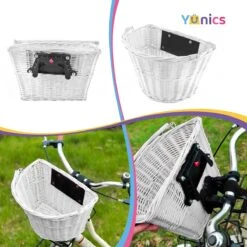 YUNICS Fietsmand - Rieten Fietsmand - Makkelijk Klik Systeem - 20 Liter - Wit -BASIL Verkoop 1200x1200 809