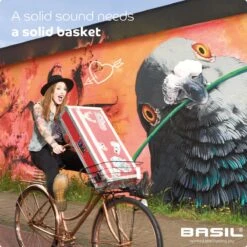 Basil Robin Fietsmand - Voor - Inclusief Bevestigingsmateriaal - Zwart -BASIL Verkoop 1200x1200 814