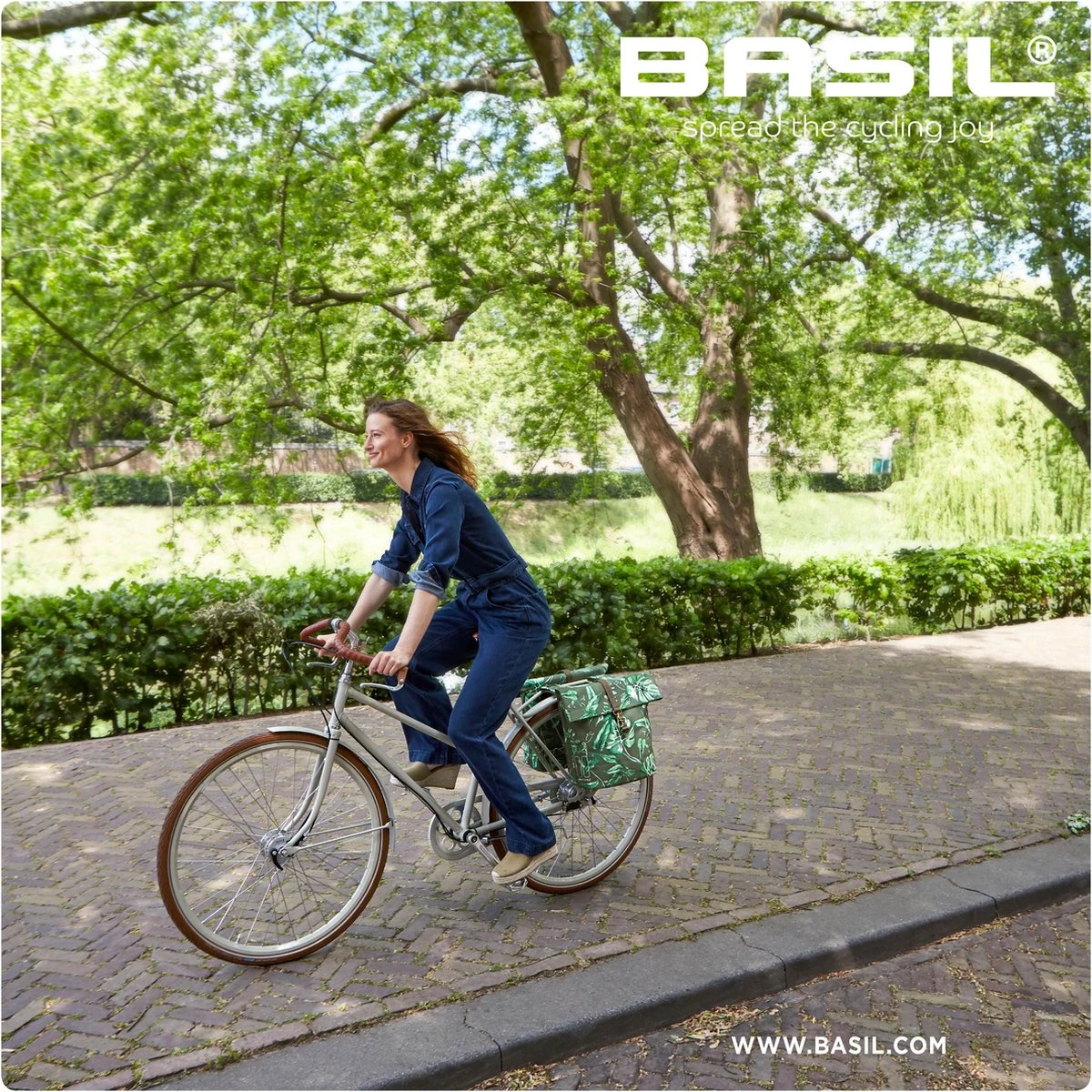 Basil Ever-Green Dubbele Fietstas - Beige - 32 Liter 11 Basil Ever-Green Dubbele Fietstas - Beige - 32 Liter - Afbeelding 11