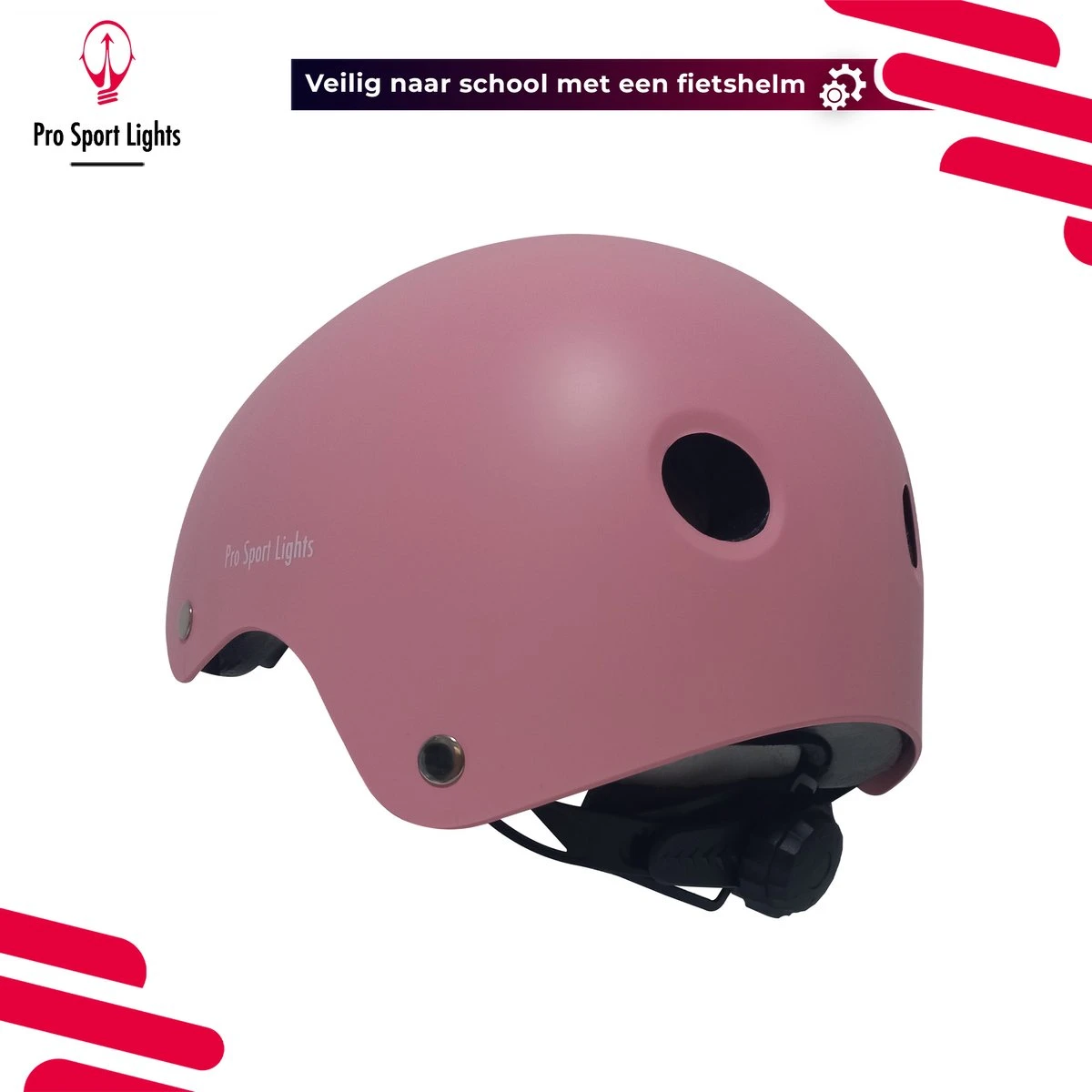 Kinderfietshelm Pro Sport Lights - Skate Fietshelm Voor Kinderen - Matt Roze Pink - Kinderhelm 50 - 56 Cm 5 Kinderfietshelm Pro Sport Lights - Skate Fietshelm Voor Kinderen - Matt Roze Pink - Kinderhelm 50 - 56 Cm - Afbeelding 5