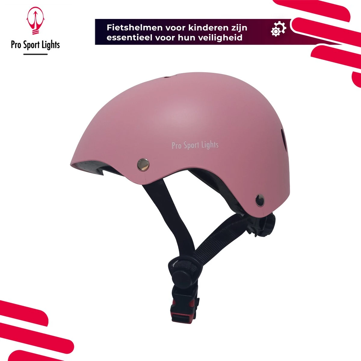 Kinderfietshelm Pro Sport Lights - Skate Fietshelm Voor Kinderen - Matt Roze Pink - Kinderhelm 50 - 56 Cm 7 Kinderfietshelm Pro Sport Lights - Skate Fietshelm Voor Kinderen - Matt Roze Pink - Kinderhelm 50 - 56 Cm - Afbeelding 7