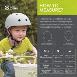 OutdoorMaster Helm Voor Kinderen – Fietselm Kinderen – SkateHelm Kindren – Sporthelm – Jongens – Meisjes – Wit – Maat M (52-56) -BASIL Verkoop 1200x1200 920