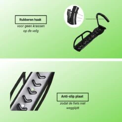 Merkloos Fiets Ophangsysteem -fietshaak- Muurbeugel Fiets- Ophangbeugel Fiets-Fietsbeugel Muur- Geschikt Voor Mountainbikes En Racefietsen- Max 30 Kg- Incl. Montagemateriaal Met Potlood- Geschikt Voor Stevige/gladde Muur -BASIL Verkoop 1200x1200 956