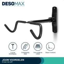 Fiets Ophangsysteem Ophangbeugel En Muurbeugel DesoMax® Muurhaak - Muurbevestiging Voor Het Frame - Wandhouder -BASIL Verkoop 1200x1200 959