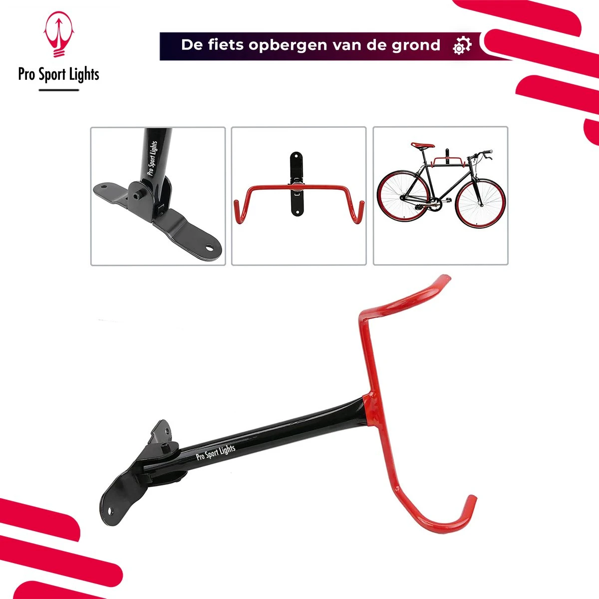 Muurbeugel Fiets Wandbeugel - 30kg - Ophangsysteem - Ophangbeugel 2 Muurbeugel Fiets Wandbeugel - 30kg - Ophangsysteem - Ophangbeugel - Afbeelding 2