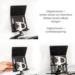 Flowter® Trapper Hanger - Fiets Ophangsysteem Aan De Trapper - Fiets Ophangbeugel - Universele Fiets Muurbeugel - Fietsbeugel Met Gratis Wieldragers+ -BASIL Verkoop 1200x1200 982