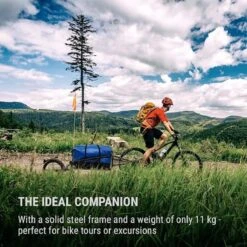 Klarfit Follower Fietsaanhanger Set - Fietskar 16" Luchtband - Aanhangwagen 35 Kg Belastbaarheid - Transporttas 120 Liter -BASIL Verkoop 1200x1200 993