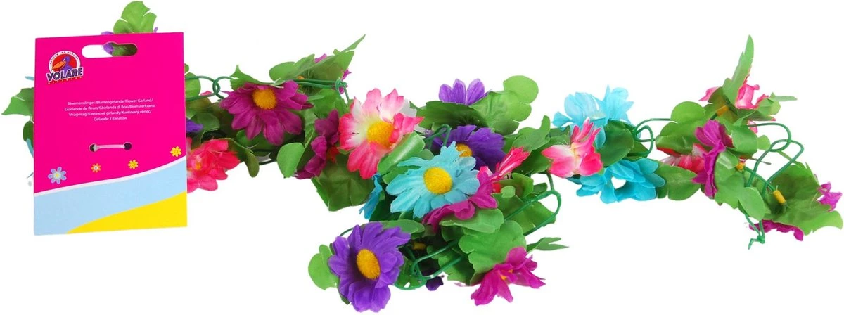 Volare Slinger / Bloemenstreng 130cm Flower Garland Multicolor 4 Volare Slinger / Bloemenstreng 130cm Flower Garland Multicolor - Afbeelding 4