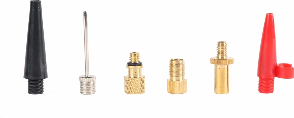 Benson Verloopnippel Set Alle Fietsventielen - Ballen - Luchtbed - 6 Delig 1 Benson Verloopnippel Set Alle Fietsventielen - Ballen - Luchtbed - 6 Delig