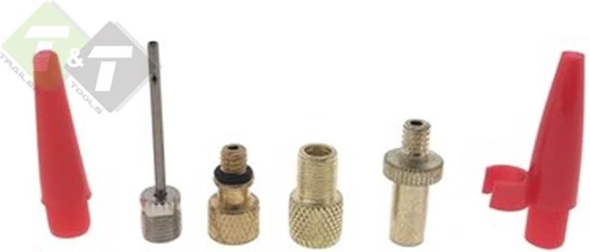 Benson Verloopnippel Set Alle Fietsventielen - Ballen - Luchtbed - 6 Delig 2 Benson Verloopnippel Set Alle Fietsventielen - Ballen - Luchtbed - 6 Delig - Afbeelding 2