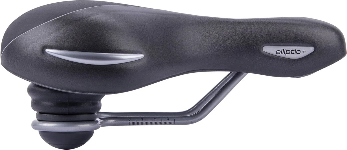 Contec Elliptic+ City/Tour Zadel - Heren - Met Uitsparing Tegen Zadelpijn - Zwart 3 Contec Elliptic+ City/Tour Zadel - Heren - Met Uitsparing Tegen Zadelpijn - Zwart - Afbeelding 3