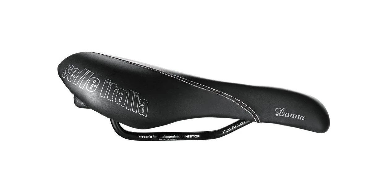 Selle Italia Donna Gel Flow L2 Fietszadel - Stalen Rails - Zwart 2 Selle Italia Donna Gel Flow L2 Fietszadel - Stalen Rails - Zwart - Afbeelding 2