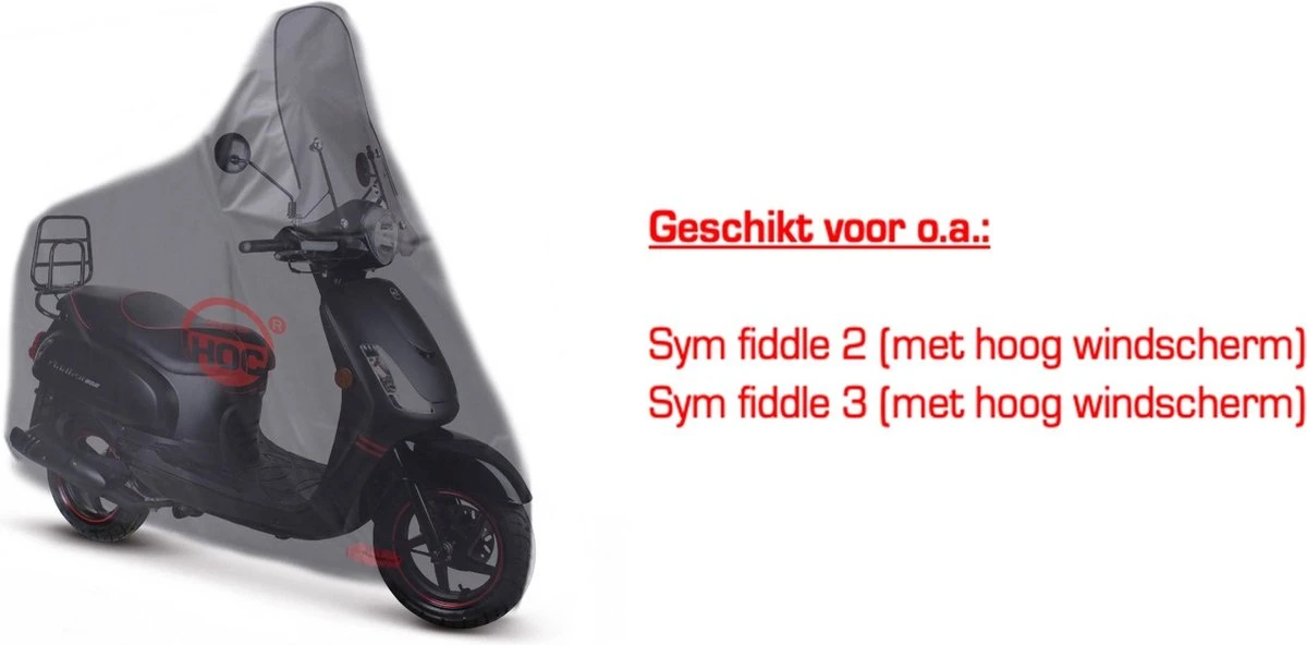 CUHOC Scooterhoes Voor De Sym Fiddle 2 & 3 (Met Hoog Windscherm) Stofvrij / Ademend / Waterdicht Redlabel 7 CUHOC Scooterhoes Voor De Sym Fiddle 2 & 3 (Met Hoog Windscherm) Stofvrij / Ademend / Waterdicht Redlabel - Afbeelding 7