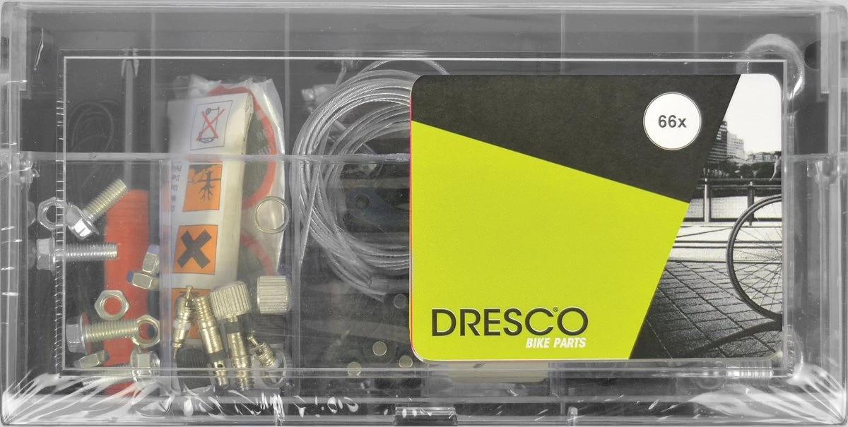 Dresco Fiets Reparatieset - Gereedschapset 66-delig Inclusief Bandenplakset - In Handige Opbergbox 2 Dresco Fiets Reparatieset - Gereedschapset 66-delig Inclusief Bandenplakset - In Handige Opbergbox - Afbeelding 2