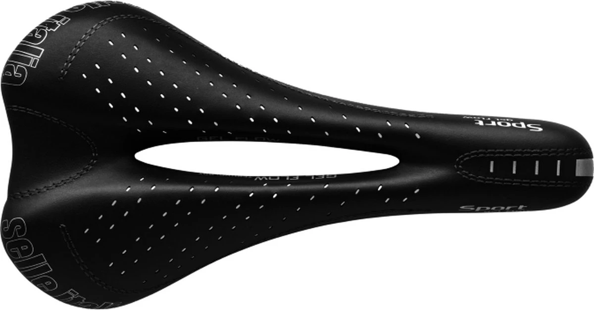 Selle Italia Sport Gel Flow S2 Fietszadel - Stalen Rails - Zwart 11 Selle Italia Sport Gel Flow S2 Fietszadel - Stalen Rails - Zwart - Afbeelding 11