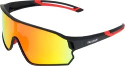 Falkann Fietsbril / Sportbril - Zwart/Rood - Gepolariseerde Glazen