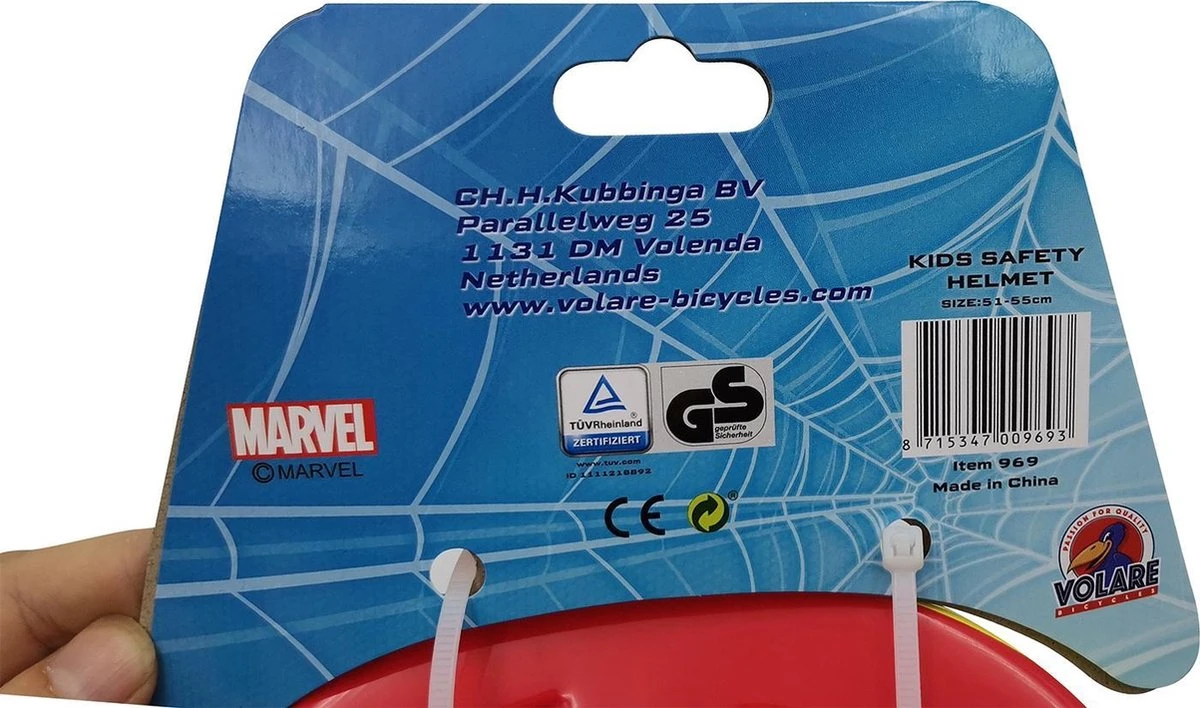 Fietshelm Marvel Spider-Man 51-55cm - Blauw/rood 2 Fietshelm Marvel Spider-Man 51-55cm - Blauw/rood - Afbeelding 2