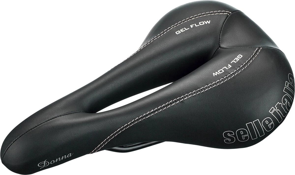 Selle Italia Donna Gel Flow L2 Fietszadel - Stalen Rails - Zwart 12 Selle Italia Donna Gel Flow L2 Fietszadel - Stalen Rails - Zwart - Afbeelding 12