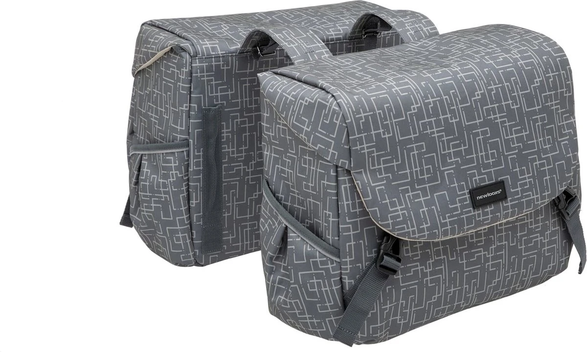 New Looxs Ivy Mondi Joy Dubbele Fietstas - 38 Liter - Zwart 9 New Looxs Ivy Mondi Joy Dubbele Fietstas - 38 Liter - Zwart - Afbeelding 9