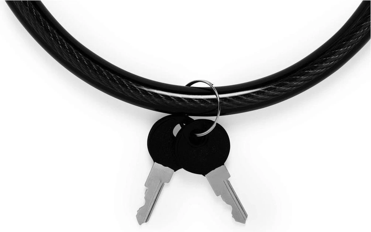 Merkloos Fietsslot - Kettingslot - Hangslot Met Sleutel - Kabelslot - Sloten - Waterbestendig - Zwart 2 Merkloos Fietsslot - Kettingslot - Hangslot Met Sleutel - Kabelslot - Sloten - Waterbestendig - Zwart - Afbeelding 2
