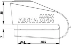 Oxford XA14 Alarm Schijfremslot ART 4 - Geel -BASIL Verkoop 1200x765