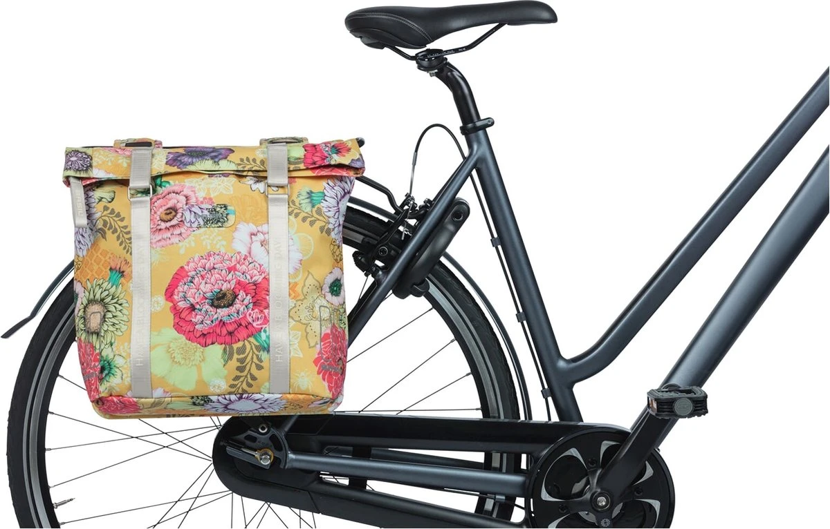 Basil Bloom Field Dubbele Fietstas - 28-35 Liter - Geel 3 Basil Bloom Field Dubbele Fietstas - 28-35 Liter - Geel - Afbeelding 3