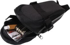 Merkloos Zadel Fietstas – Waterdicht – Tasje Voor Onder Het Zadel – Geschikt Om Smartphone In Op Te Bergen – T/M 6.2 Inch - Zwart - Reflecterende Strips -BASIL Verkoop 1200x768 1