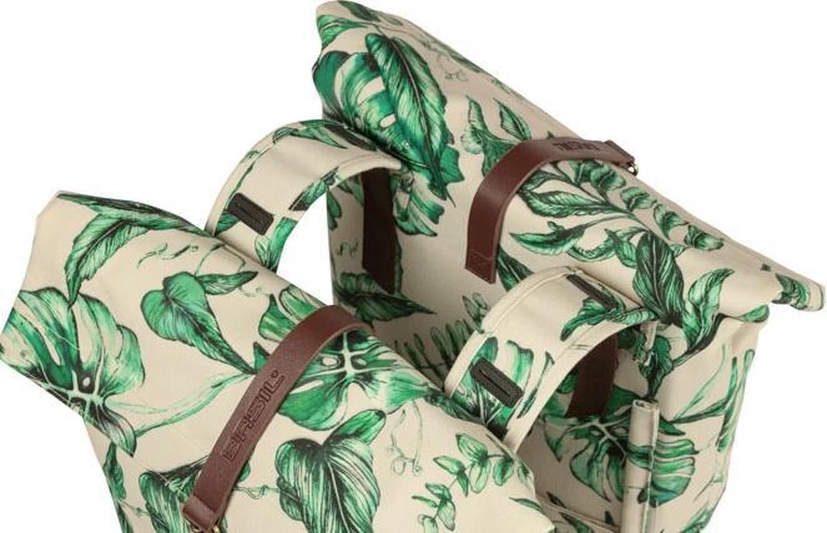 Basil Ever-Green Dubbele Fietstas - Beige - 32 Liter 3 Basil Ever-Green Dubbele Fietstas - Beige - 32 Liter - Afbeelding 3