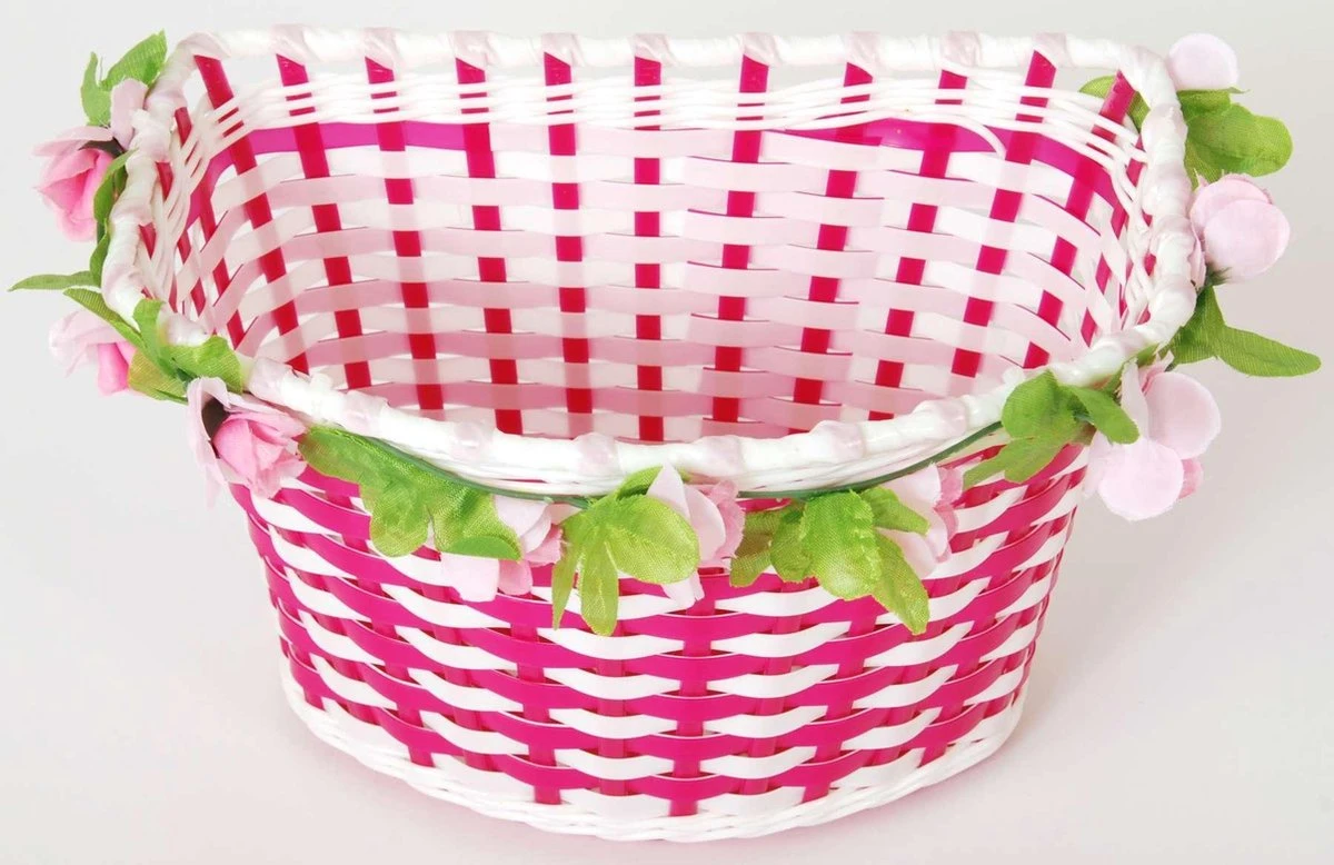 Volare Gevlochten Fietsmand Met Bloemen 2 Volare Gevlochten Fietsmand Met Bloemen - Afbeelding 2