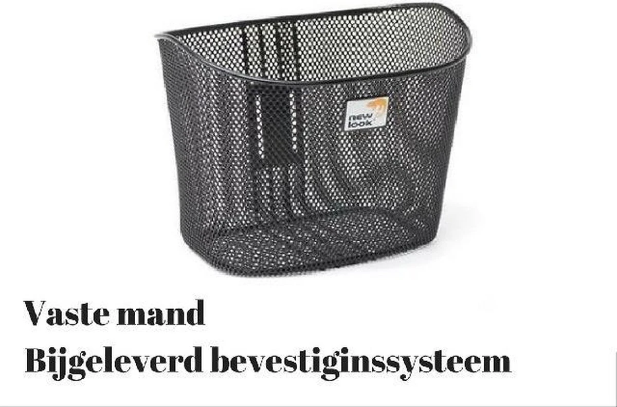 New Looxs Toscane RapidLock Fietsmand Stuur - 19 Liter - Staal - Zwart 5 New Looxs Toscane RapidLock Fietsmand Stuur - 19 Liter - Staal - Zwart - Afbeelding 5